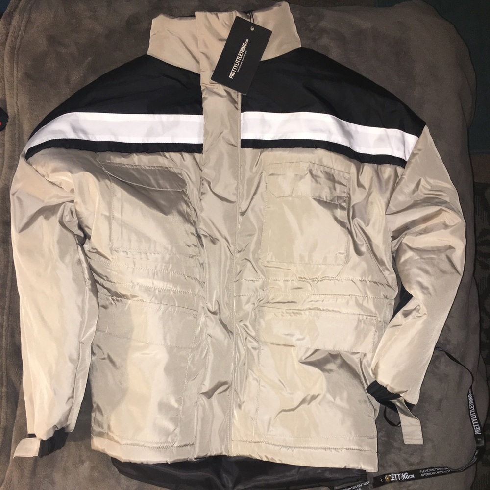 Stone Padded Color Block Jacket